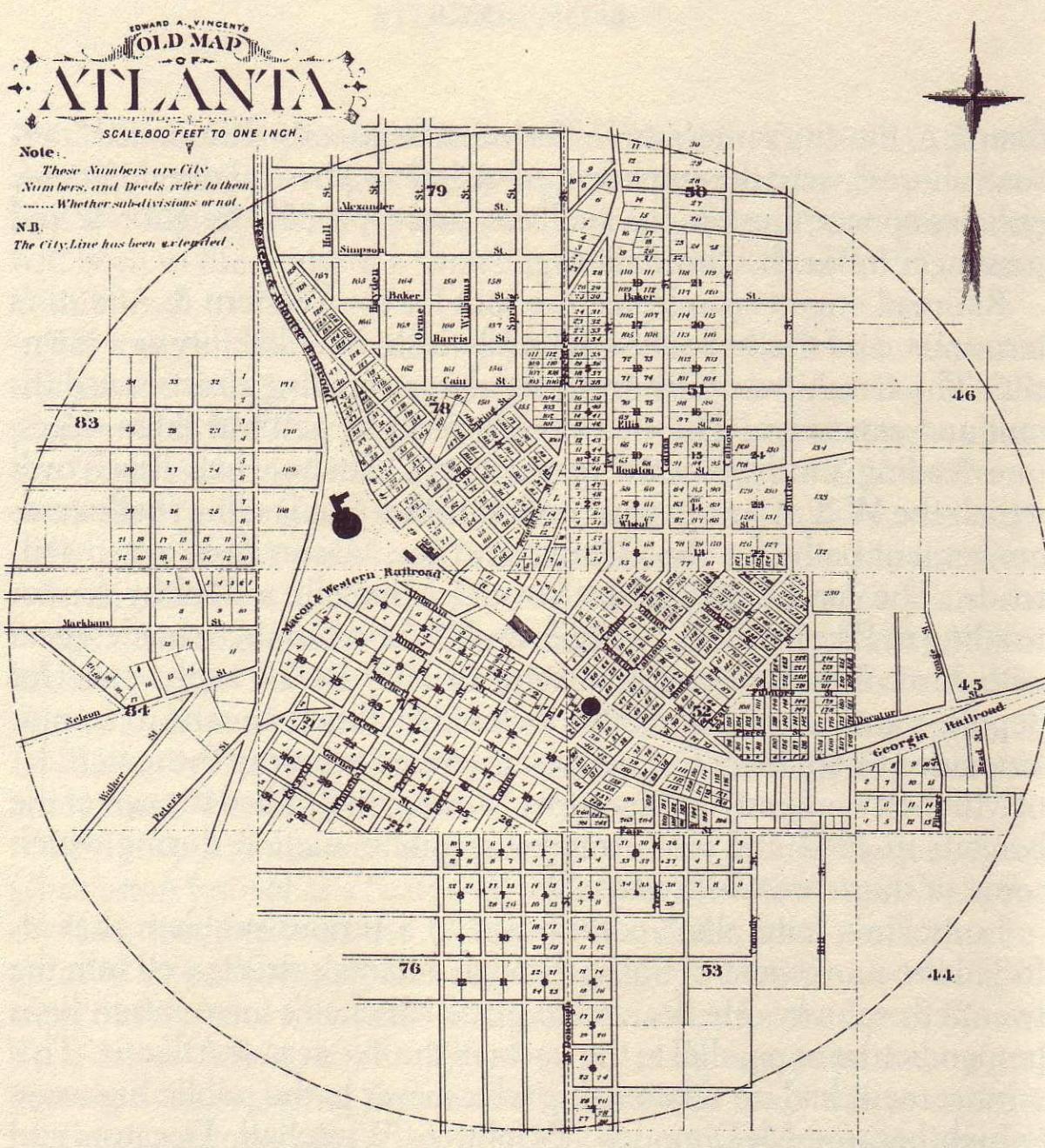 خريطة أتلانتا التاريخية