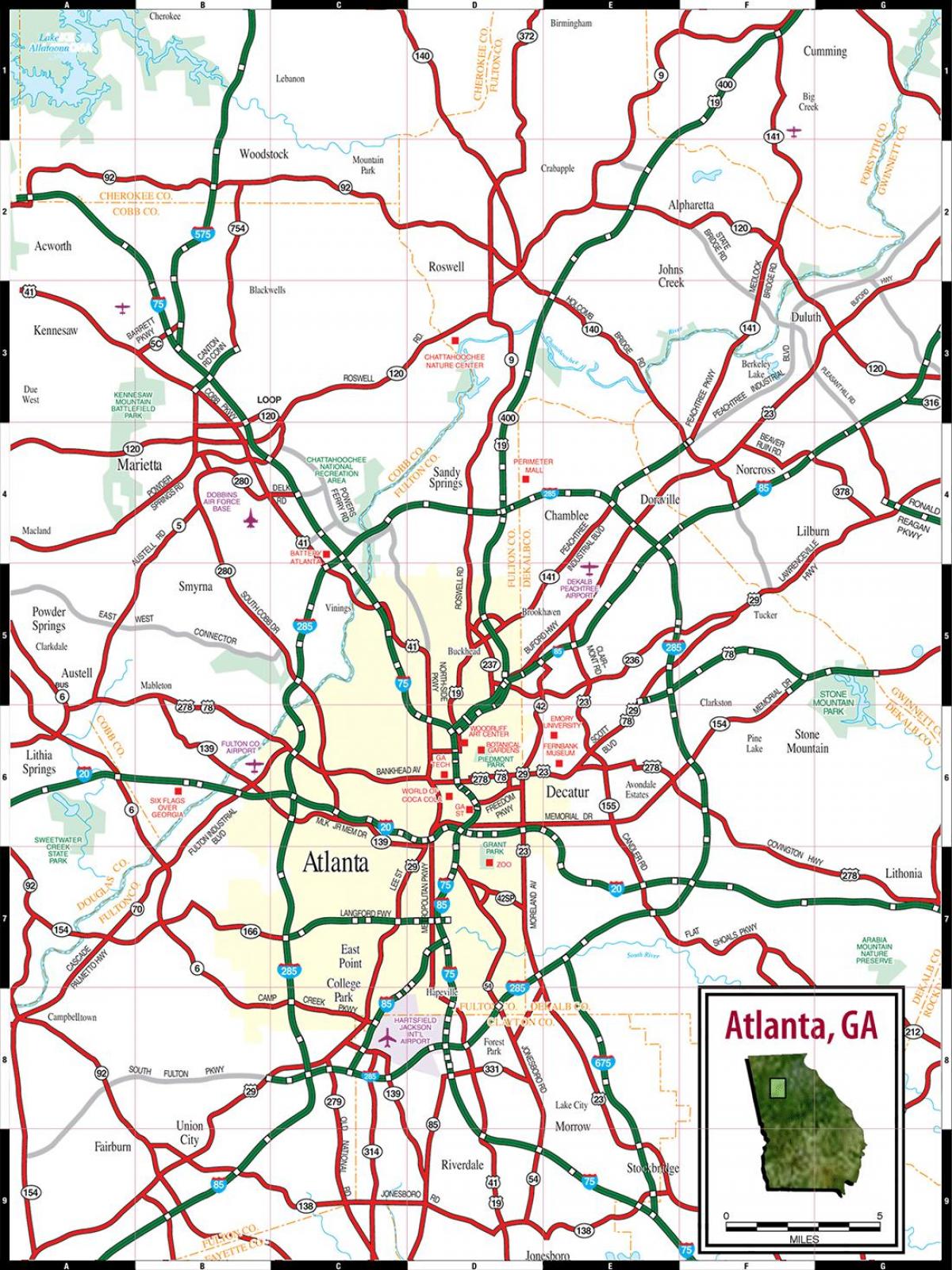 خريطة طرق أتلانتا